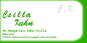 csilla kuhn business card